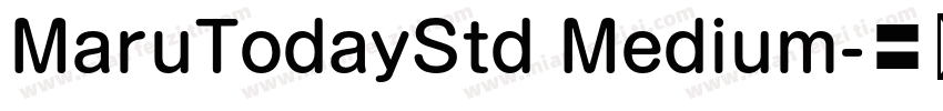 MaruTodayStd Medium字体转换